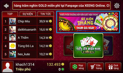 xeeng online game danh bai online hay nhat hinh 3